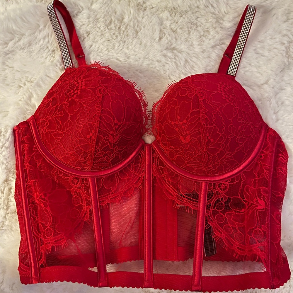 Victoria’s Secret Red push-up corset top